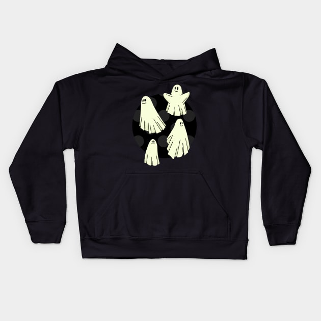 Happy Ghosts Kids Hoodie by goodwordsco